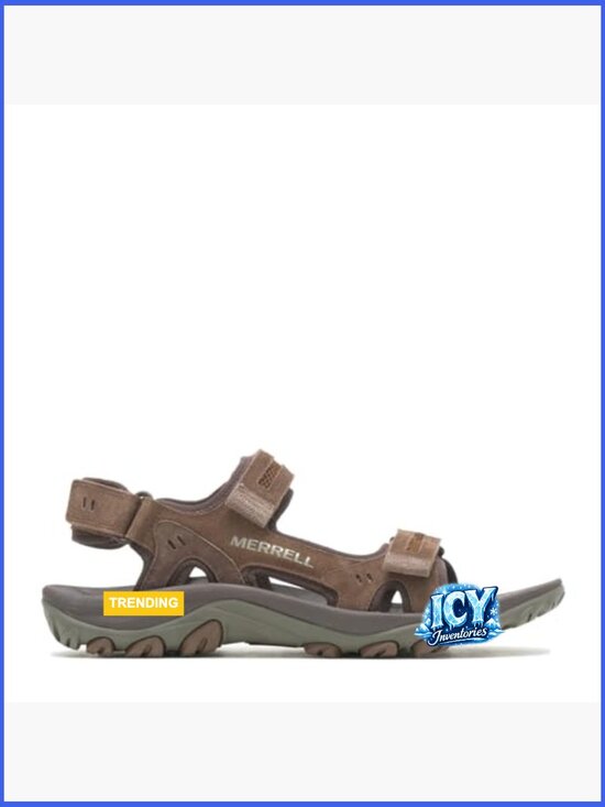 Men\'s Athletic Sandal with Waterproof Leather Upper and Cushioned Insole